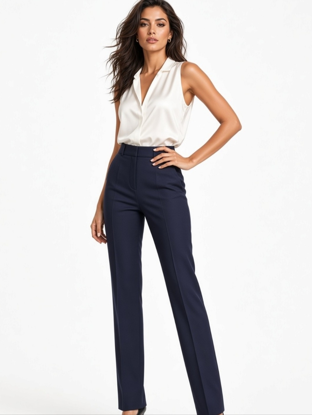 Ann Taylor Devin Fit Straight Leg Pants in Blue Size 2